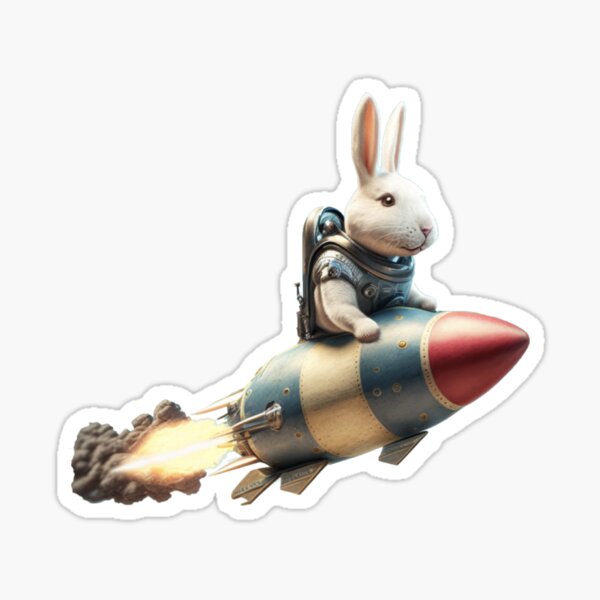 Item preview, Rabbit on a Rocket designed and sold by Scrumptious Designs.