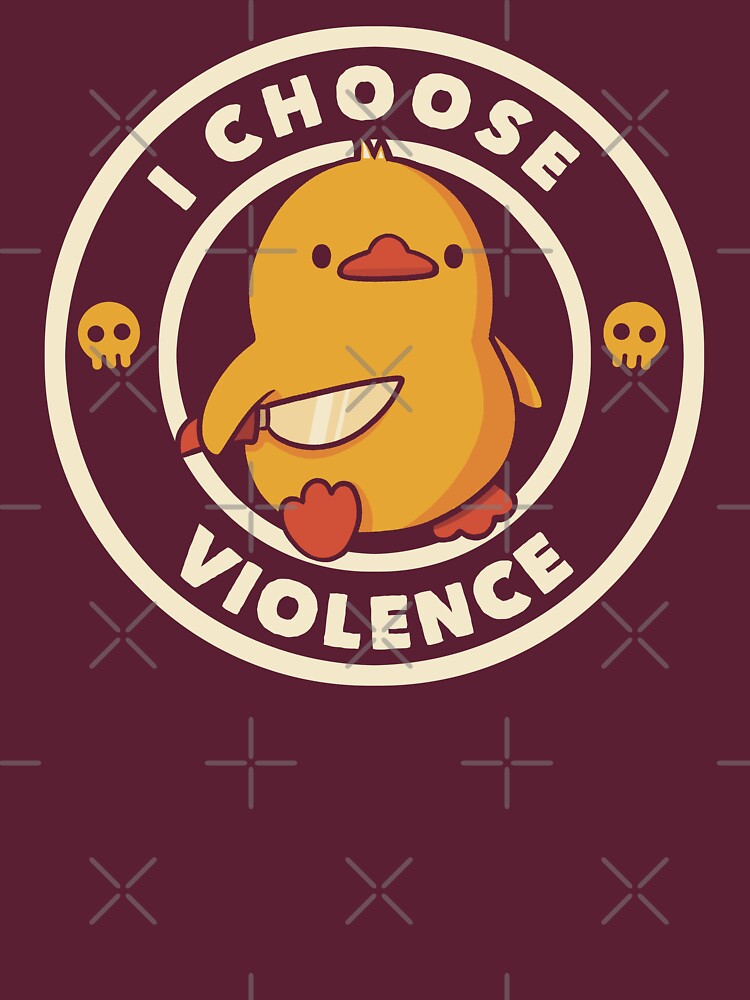 Discover I Choose Violence Funny Duck Viva Magenta by Tobe Fonseca Classic T-Shirt