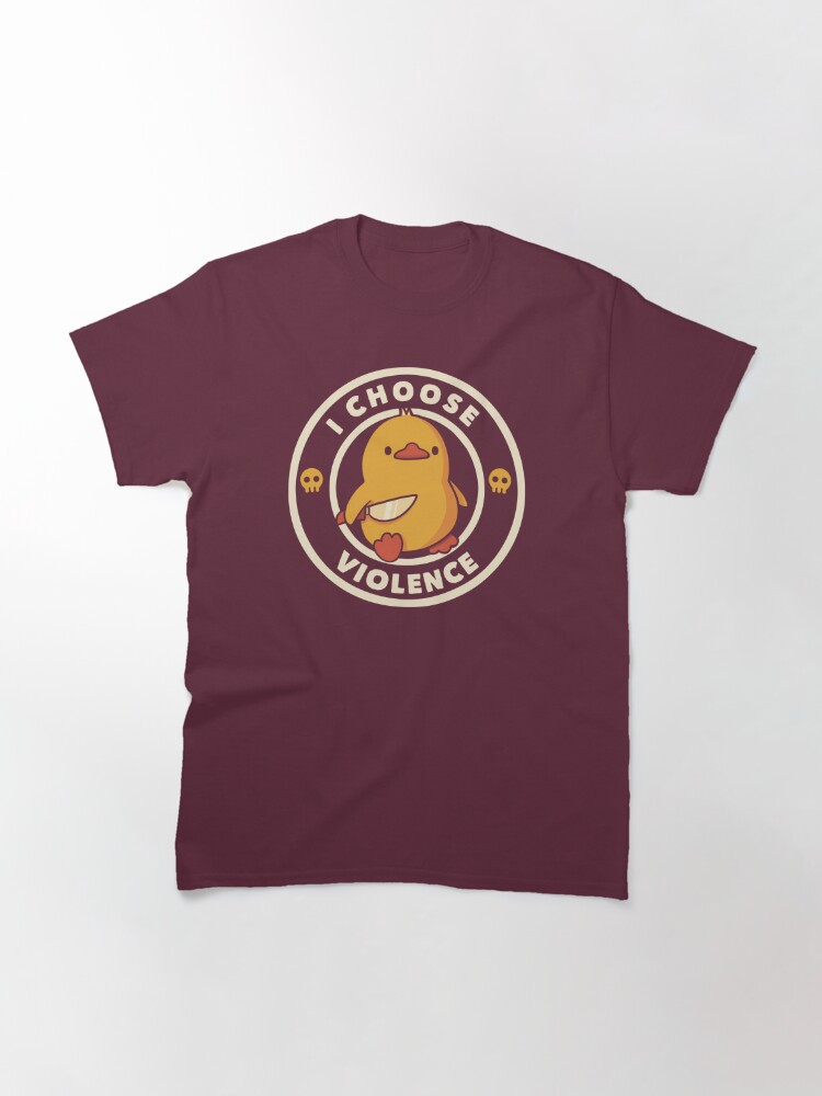 Discover I Choose Violence Funny Duck Viva Magenta by Tobe Fonseca Classic T-Shirt
