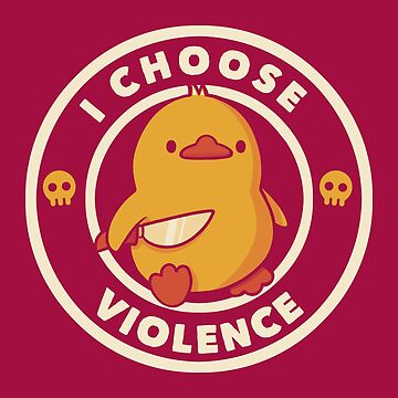 Artwork thumbnail, I Choose Violence Funny Duck Viva Magenta by Tobe Fonseca by tobiasfonseca