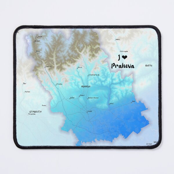Item preview, Prahova County Map, România designed and sold by maptheclouds.