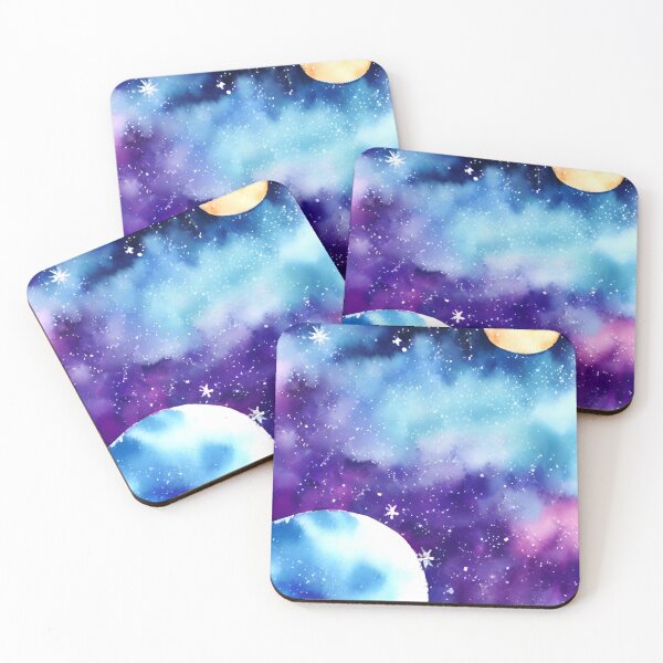Item preview, "Watercolor Worlds" Abstract Exoplanets designed and sold by Milky-Way-Local.