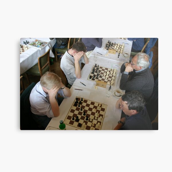 The Chess Tournament, Grange-over-Sands Metal Print
