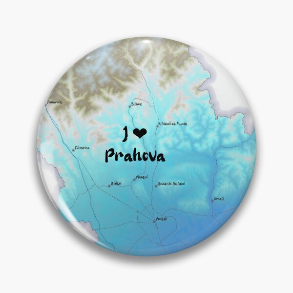 Item preview, Prahova County Map, România 2 designed and sold by maptheclouds.