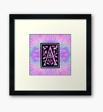 pink letter a initial Framed Print