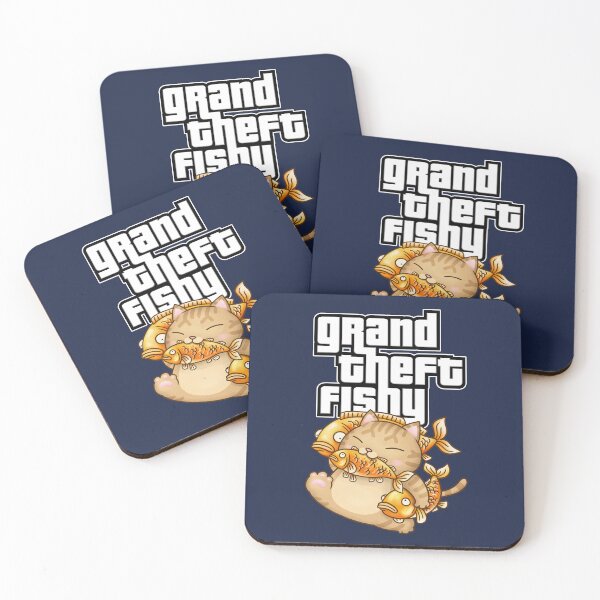 Item preview, Grand Theft Fishy Cat Stealing Fish designed and sold by Takeda-art.