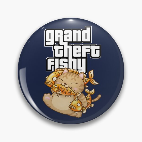 Item preview, Grand Theft Fishy Cat Stealing Fish designed and sold by Takeda-art.