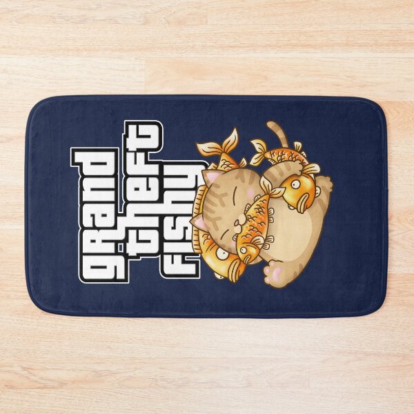 Item preview, Grand Theft Fishy Cat Stealing Fish designed and sold by Takeda-art.