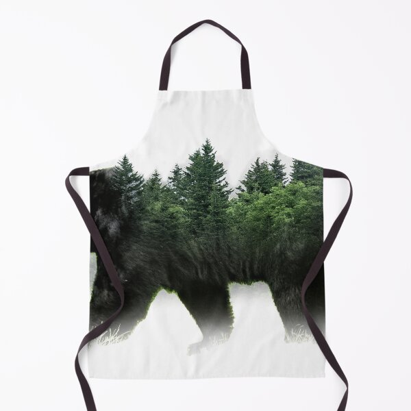 Item preview, Artistic Portrai of a Black Bear with Forest designed and sold by Randall Nyhof.