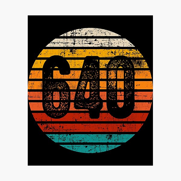 Item preview, Distressed Vintage Sunset 640 Area Code designed and sold by Gold Wings Tees.