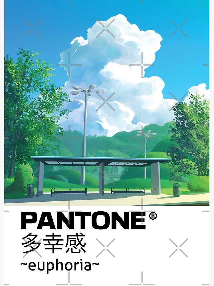 Pantone Aesthetic Anime Peaceful Scenery Poster For Sale By Hichammissiame Redbubble 