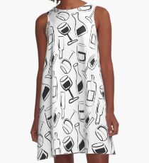 Wine Lovers - Wine Glasses and Wine Bottles A-Line Dress
