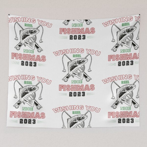 Item preview, Wishing You Reel Nice Fishmas Funny Bass Fishing Christmas designed and sold by Exosia Shop ⭐⭐⭐⭐⭐.
