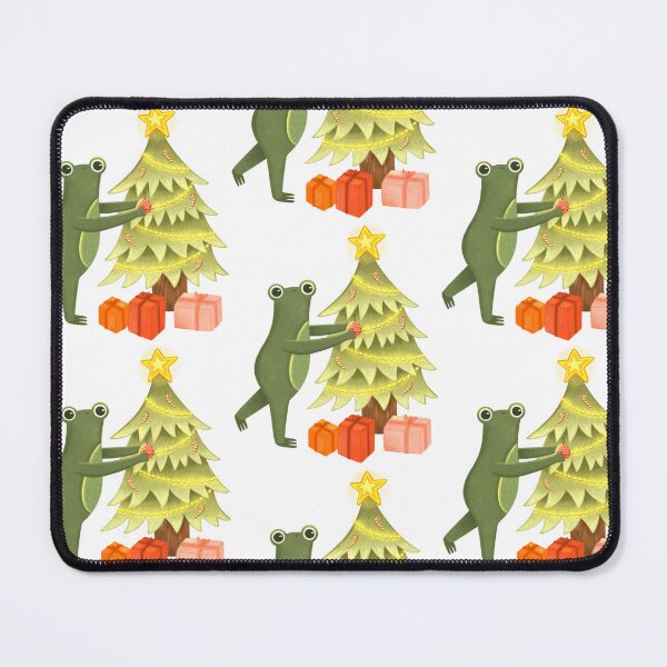 Item preview, Frog with Christmas tree and presents designed and sold by mikhaleeevich.