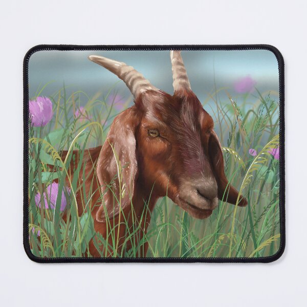 Item preview, Brown Goat In a Summer Flower Field designed and sold by Nick Garnhart.