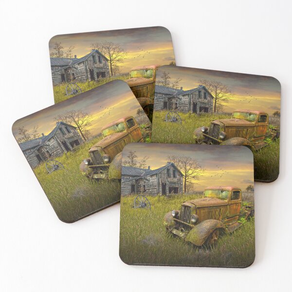 Item preview, Abandoned Pickup Truck and Farm House at Sunset designed and sold by Randall Nyhof.