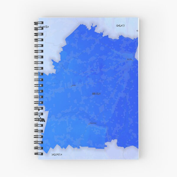 Item preview, Brăila County Map, România designed and sold by maptheclouds.