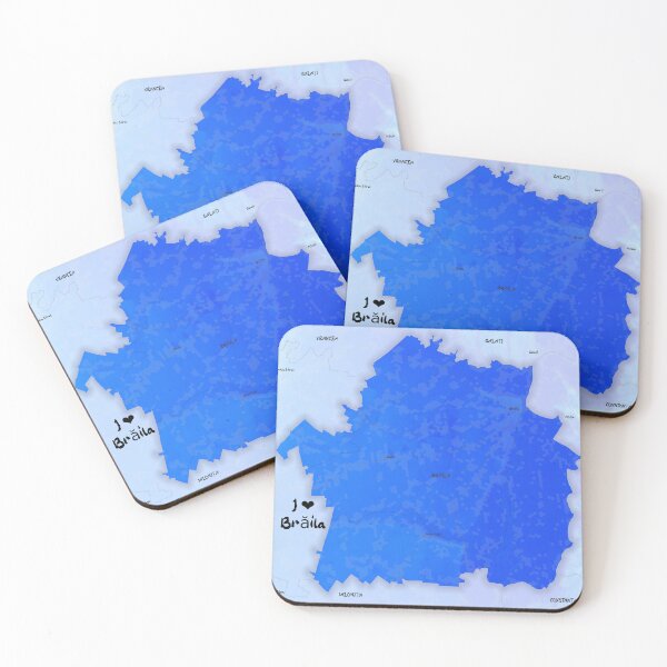 Item preview, Brăila County Map, România designed and sold by maptheclouds.