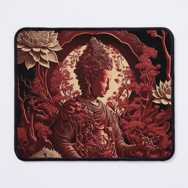 Item preview, Red Paper Craft Buddha V1 designed and sold by GummywormDesign.