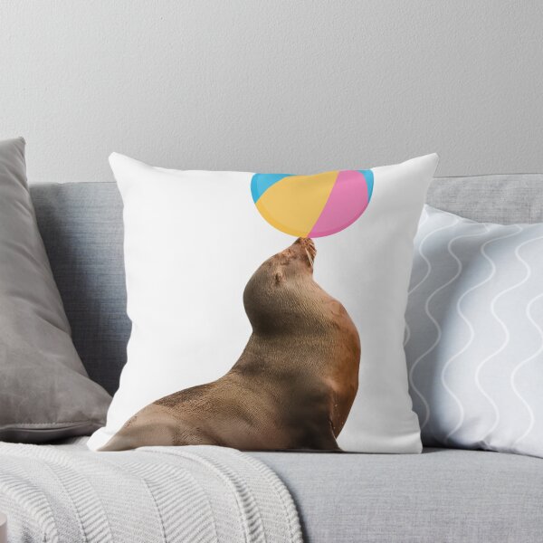 Circus Seal Throw Pillow