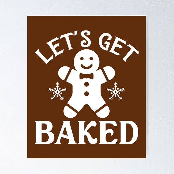 Let's Get Baked, Holiday Funny Saying Oven Mitt