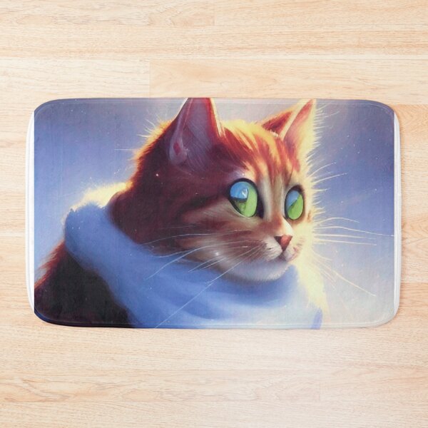Item preview, Cute orange cat with green eyes in snow designed and sold by neelfs.