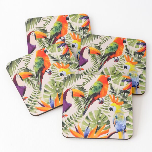 Item preview, Parrots and Toucan designed and sold by AceTinter.