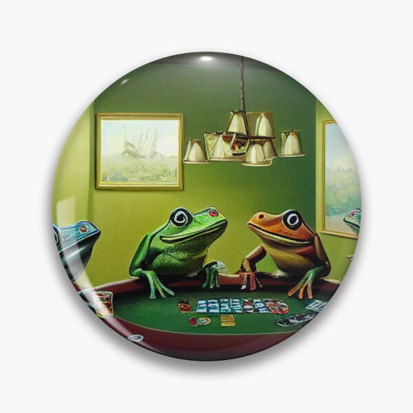 Item preview, Frogs Friends Playing Poker at Home designed and sold by BySpinny.