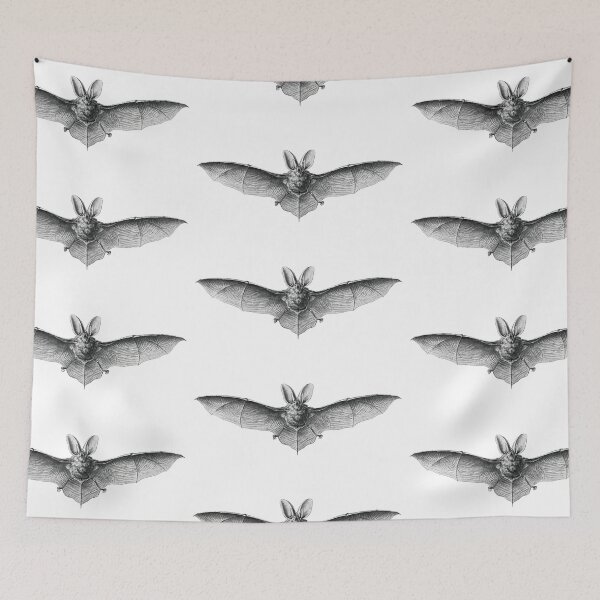 Item preview, Long eared bat - vintage artwork intricate design, Dark Academia, Cottagecore designed and sold by RoyalRepublics.