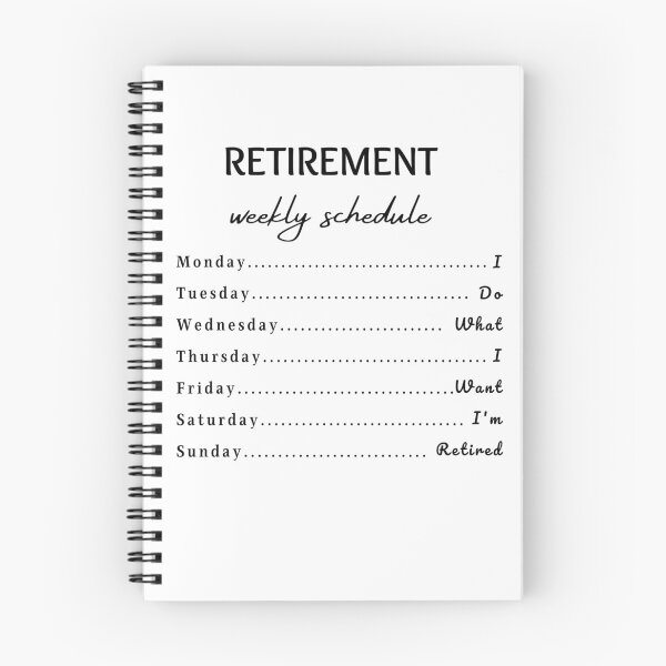 Item preview, Funny Retirement Weekly Schedule 2023 designed and sold by Gamicnum.