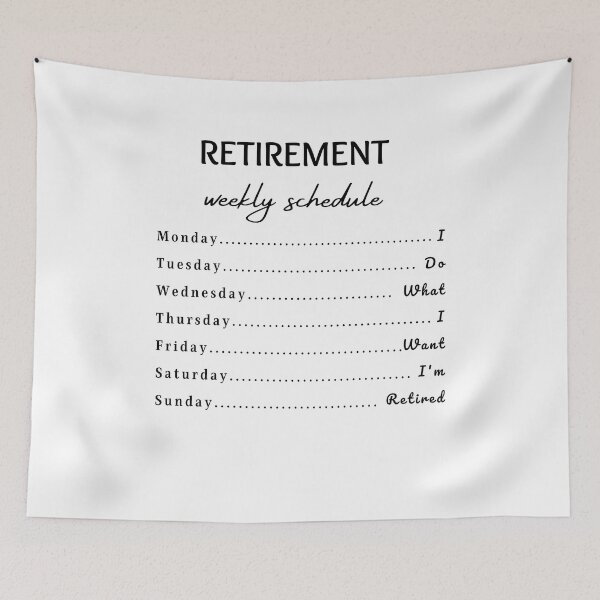 Item preview, Funny Retirement Weekly Schedule 2023 designed and sold by Gamicnum.