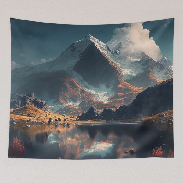 Item preview, Peaceful Mountain Lake designed and sold by GummywormDesign.
