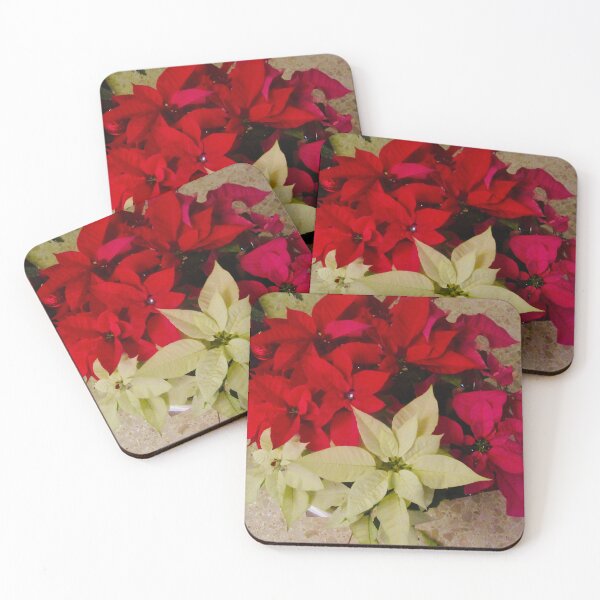 Item preview, Red and white poinsettias designed and sold by Shulie1.