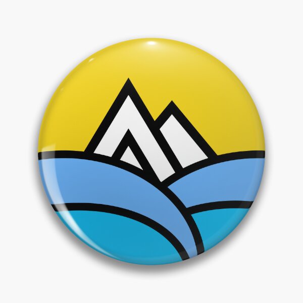 Item preview, Geometric Thick Lined Mountain Peaks Rising from the Sea Saint Lucia Pitons designed and sold by Uppercase Tees.