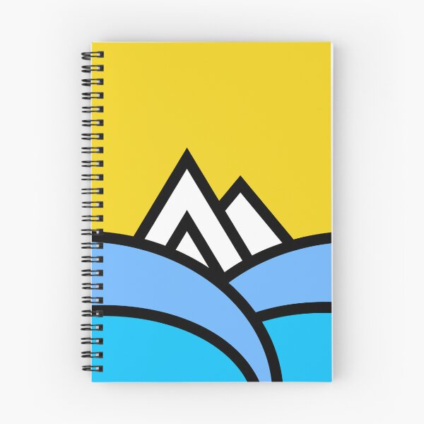 Item preview, Geometric Thick Lined Mountain Peaks Rising from the Sea Saint Lucia Pitons designed and sold by Uppercase Tees.
