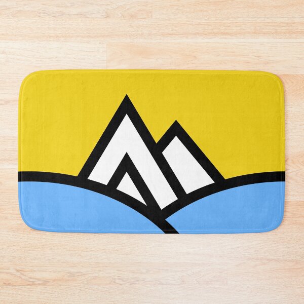 Item preview, Geometric Thick Lined Mountain Peaks Rising from the Sea Saint Lucia Pitons designed and sold by Uppercase Tees.
