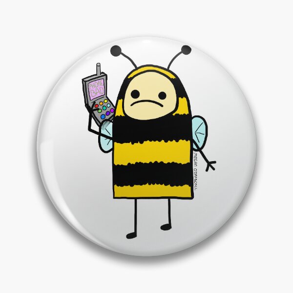 Item preview, bee on the phone designed and sold by beesbymegan.