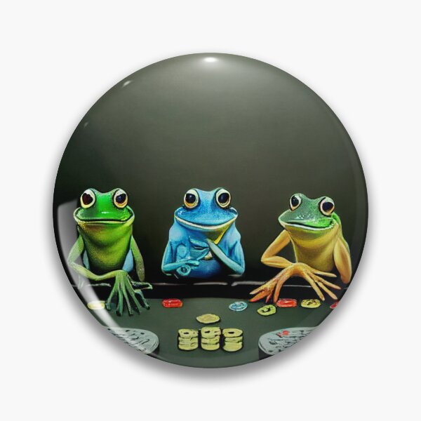 Item preview, Frogs Friends Playing Poker at Home designed and sold by BySpinny.