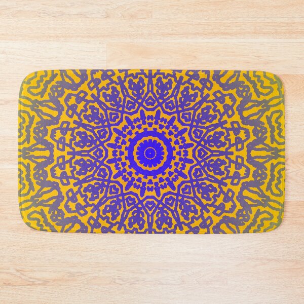 Item preview, Gold Tribal Blue Mandala  designed and sold by AbundanceSeed.