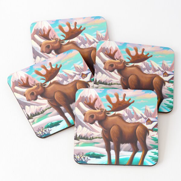 Item preview, Cute Canadian Moose Hanging out in the Rocky Mountains designed and sold by YegMark.