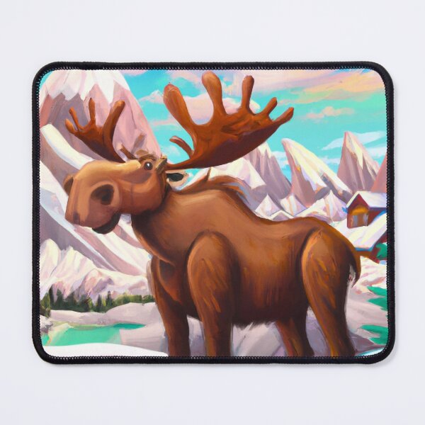 Item preview, Cute Canadian Moose Hanging out in the Rocky Mountains designed and sold by YegMark.