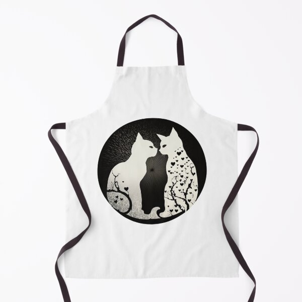 Item preview, Two cats in love in an elegant pattern designed and sold by GorinART.