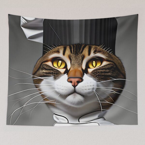 Item preview, Chef Cat - Modern Digital Art designed and sold by Ai-michiart.
