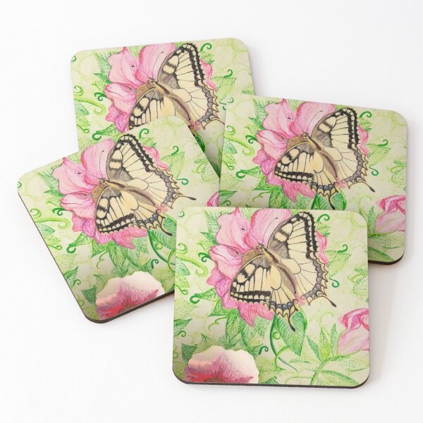 Item preview, Swallow tail butterfly and flowers designed and sold by RadMomCreations.