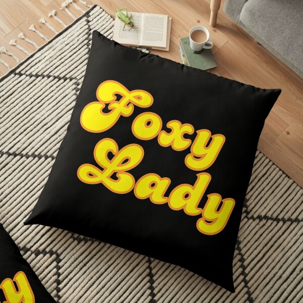 Retro Foxy Lady Floor Pillow