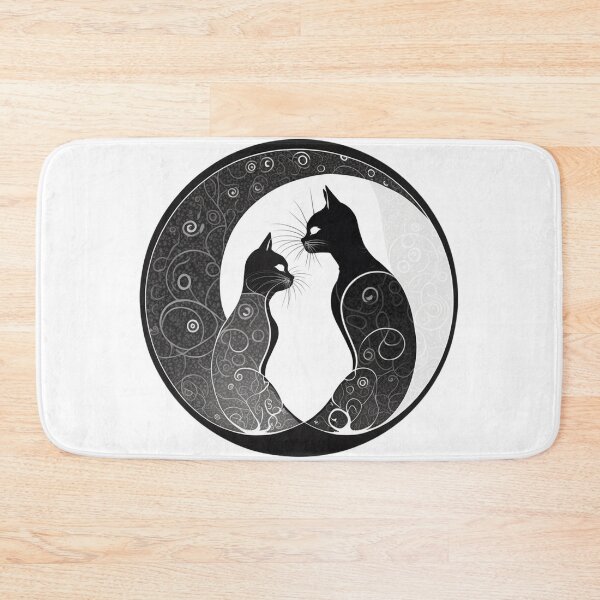 Item preview, Two cats in love in an elegant pattern designed and sold by GorinART.