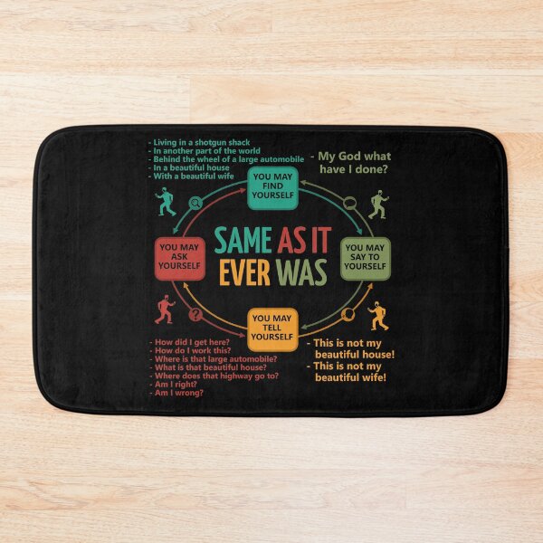 Item preview, Talking Heads Once In A Lifetime Circular Flowchart designed and sold by Bigfinz.