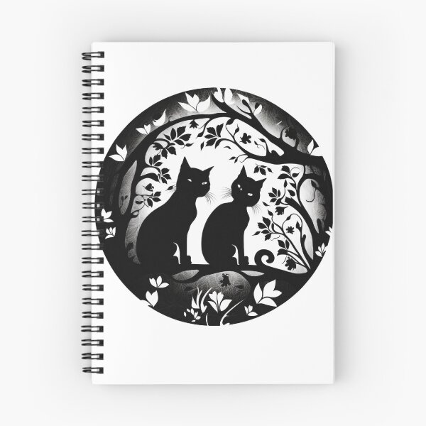 Item preview, Two cats in love in an elegant pattern designed and sold by GorinART.
