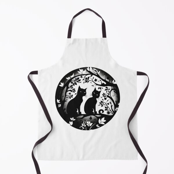 Item preview, Two cats in love in an elegant pattern designed and sold by GorinART.