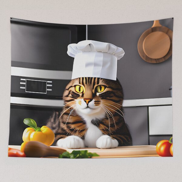 Item preview, Chef Cat - Modern Digital Art designed and sold by Ai-michiart.